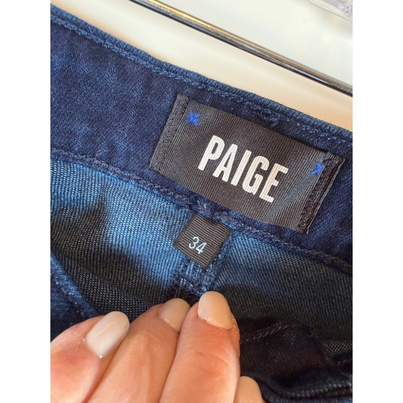 Paige Genevieve Modern High Rise Flare Jeans Dark Wash Transcend Vintage 34x32 - Picture 4 of 8